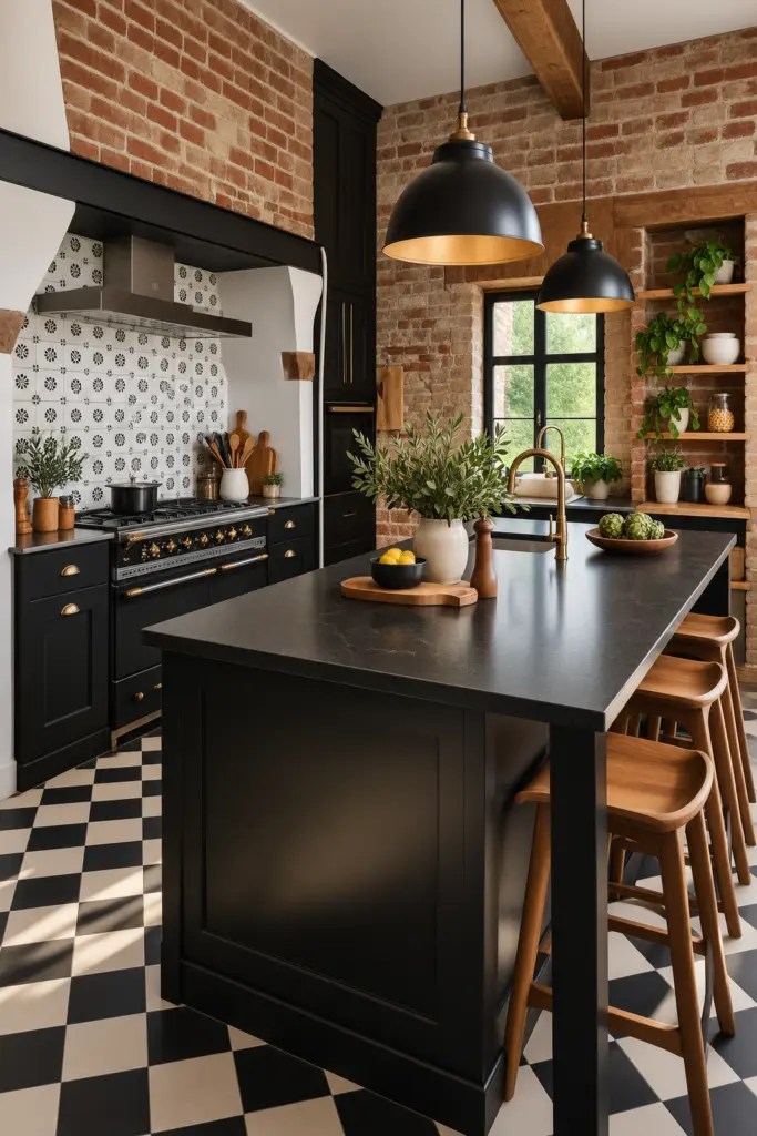 Moody Industrial Monochrome Kitchen