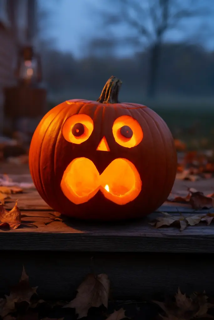 40+ Easy Pumpkin Carving Ideas for Fall & Holidays 6 Pumpkin with a Wide Open Mouth