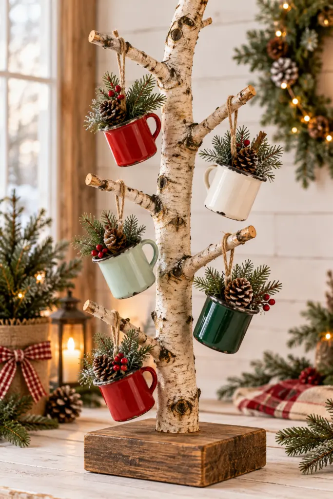 25+ Rustic Wood Christmas Crafts for a Cozy Farmhouse Christmas Decor 6 Rustic Branch Christmas Tree