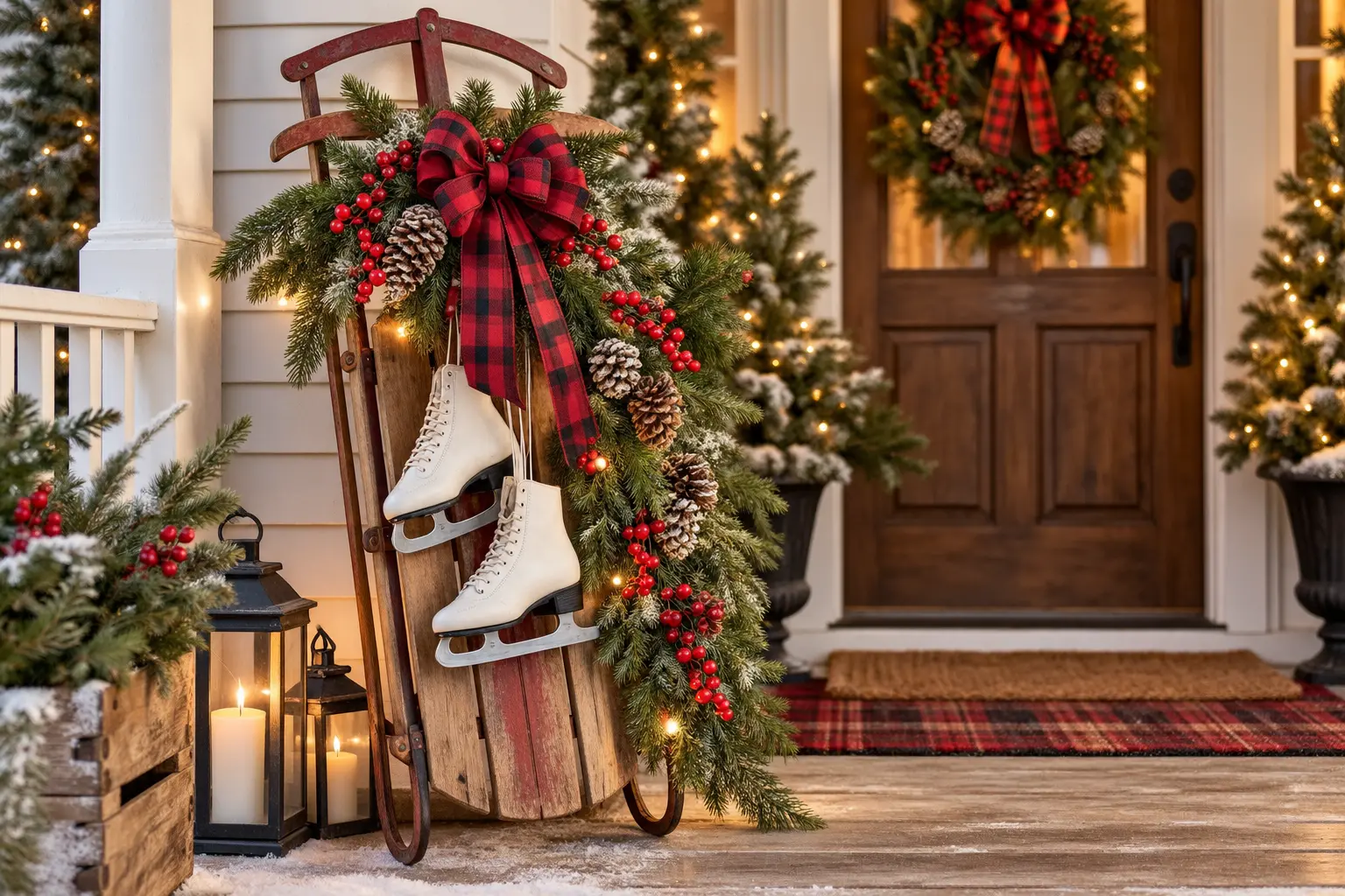 25+ Christmas Sled Decoration Ideas & Photos 1 20+ Christmas Sled Decoration Ideas & Photos