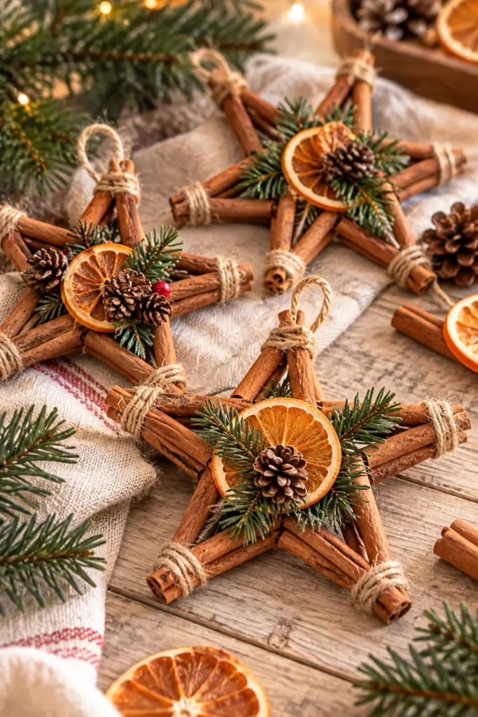 17 Easy DIY Christmas Crafts Using Natural Materials 8 Cinnamon Stick Stars
