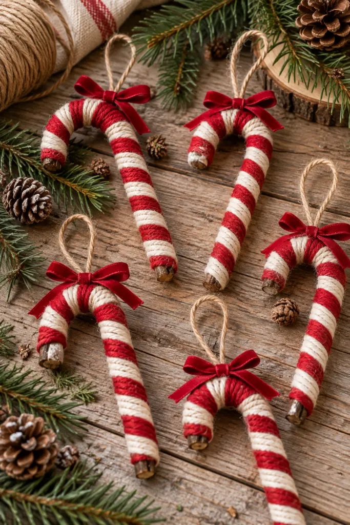 17 Easy DIY Christmas Crafts Using Natural Materials 3 Candy Cane Christmas Crafts Using Natural Materials