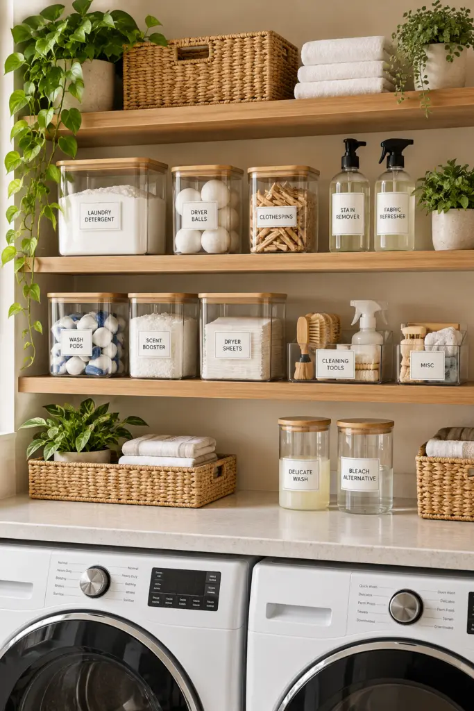 25+ Beautiful Apartment Laundry Room Ideas & Designs 16 Scandinavian Laundry Room Organization