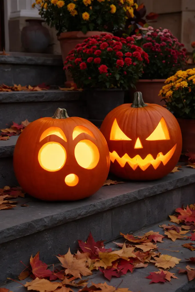 40+ Easy Pumpkin Carving Ideas for Fall & Holidays 11 Easy Pumpkin Carving With Silly Surprise Face