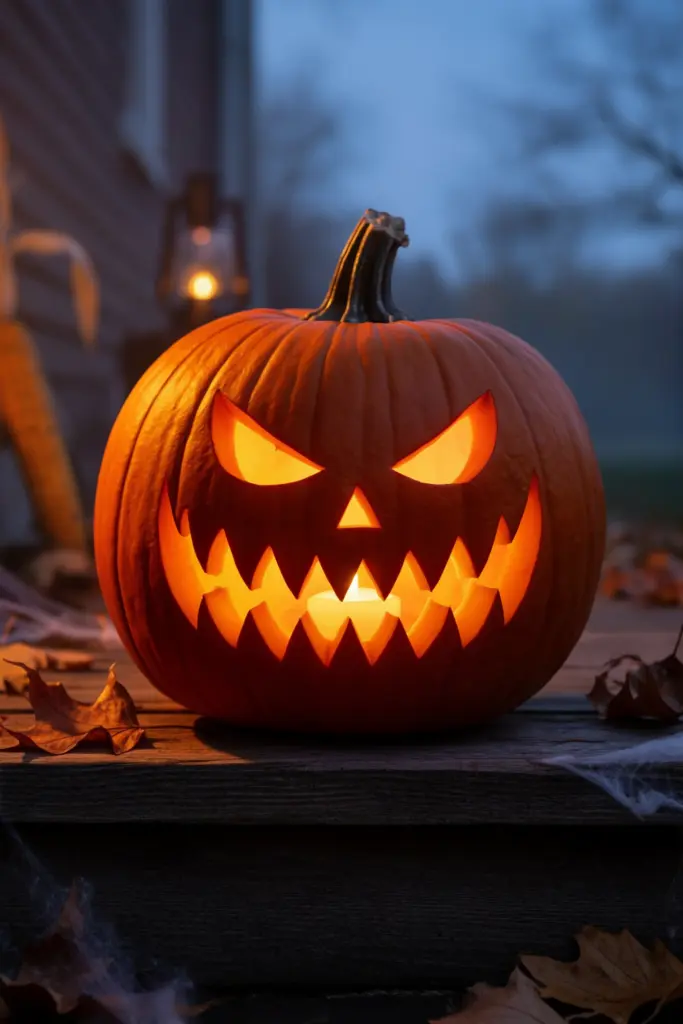 40+ Easy Pumpkin Carving Ideas for Fall & Holidays 4 Spooky Glowing Pumpkin Carving