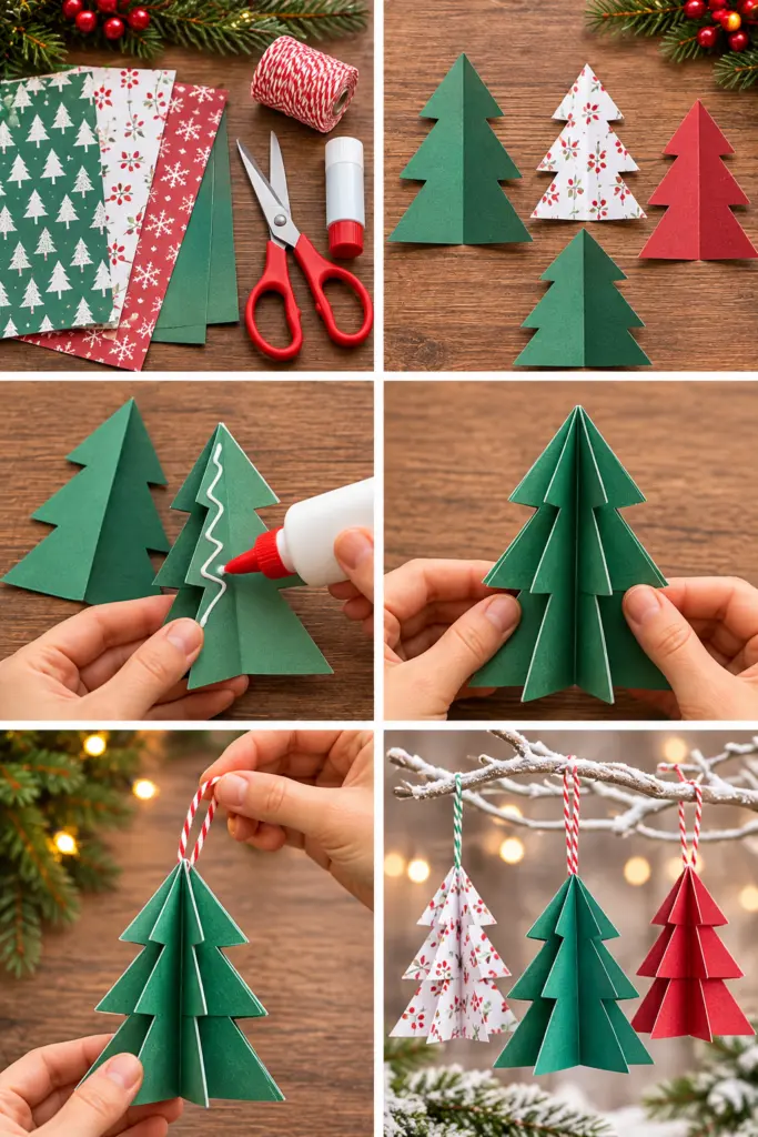  Paper Christmas Tree Decorations