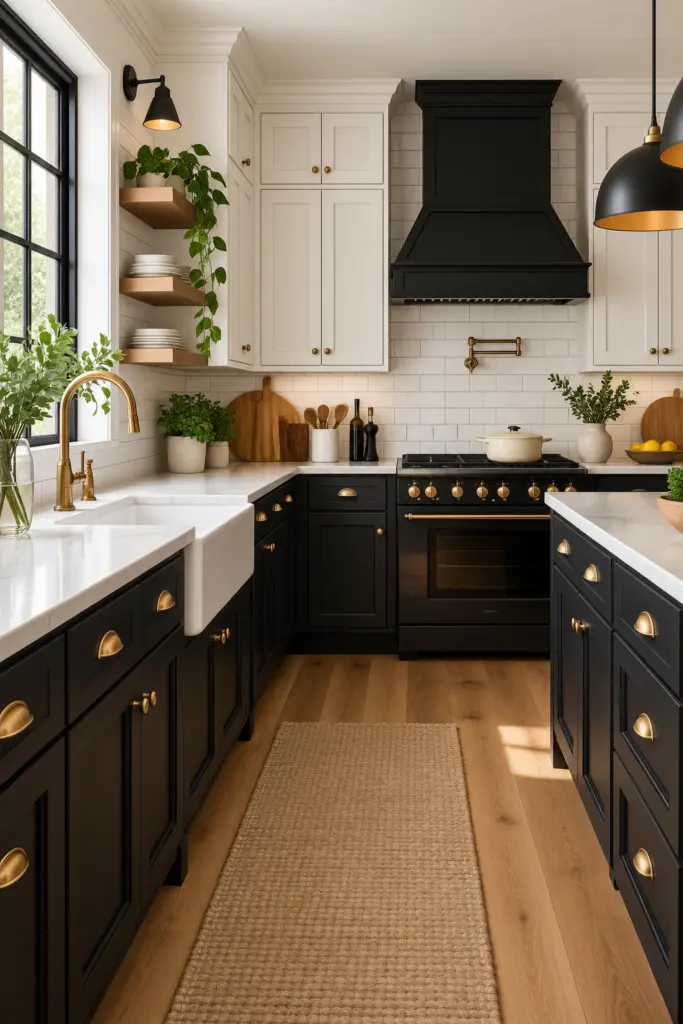 Elegant Black Shaker Cabinets